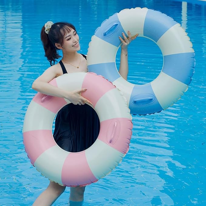 2 PCS Inflatable Pool Floats for Swimming Pool Party Lake Beach Adults - Floaties Pool Tubes Swim Rings Tubes Floaties for Beach Pool Party Decorations