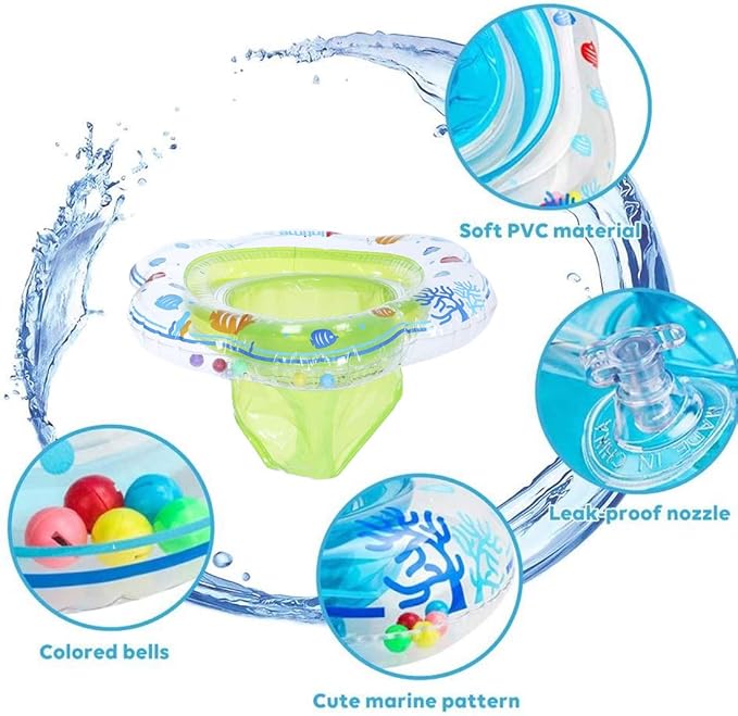 Baby Swimming Float Ring,Baby Inflatable Pool Floatie Baby Water Float Infant Swim Pool Rings for Toddler Kid Age 6-48 Months, Bathtub Toys Pool Accessories for Kids Toddlers.