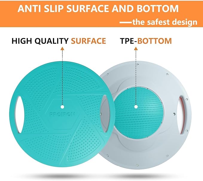 PROIRON Wobble Balance Board,16.34”Stability Board,Non-Slip Exercise Balance Stability Trainer Portable Balance Board with Handle for Standing Desk, Core Training,Physical Therapy Adults Kids