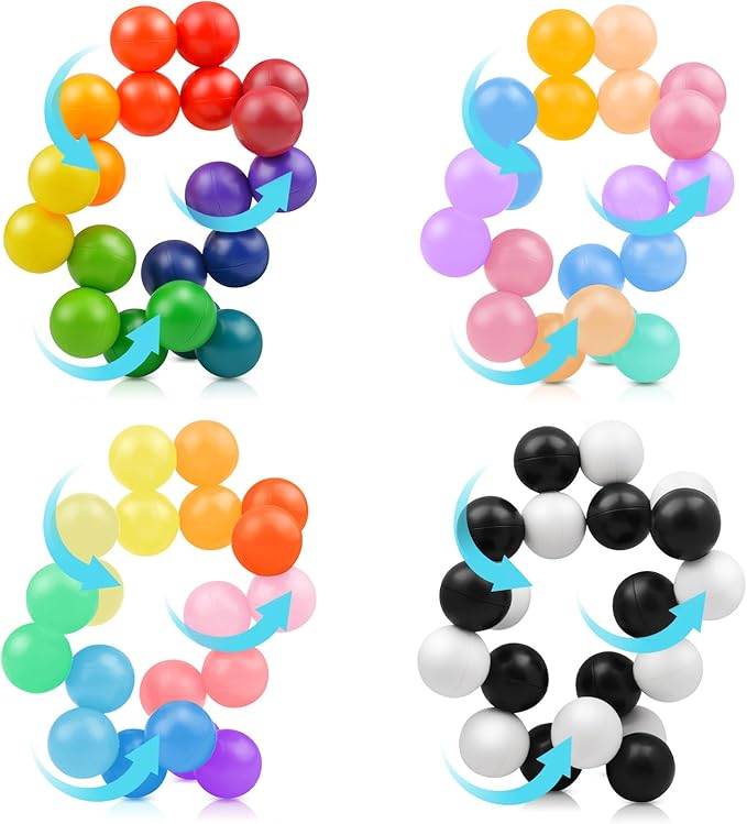 4PCS Autism Sensory Toys for Autistic Children, Quiet Fidget Toys for Adults & Kids, Stocking Stuffers for Boys Ages 3-5