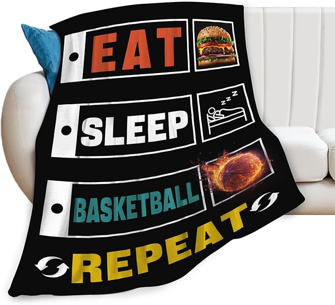 Basketball Blanket Gifts for Girls Boys Sports Throw Cozy Plush Fleece Flannel Lightweight Fuzzy Party Blankets for Women Men 80"X60"
