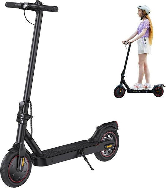 Electric Scooter, 350W Powerful Motor, 21 Miles Long Range, 18 MPH Max Speed, 8.5" Pneumatic Tires, Drum Brake & UL Certified, Headlight, Foldable Lightweight Commuting E Scooter for Adults 14+