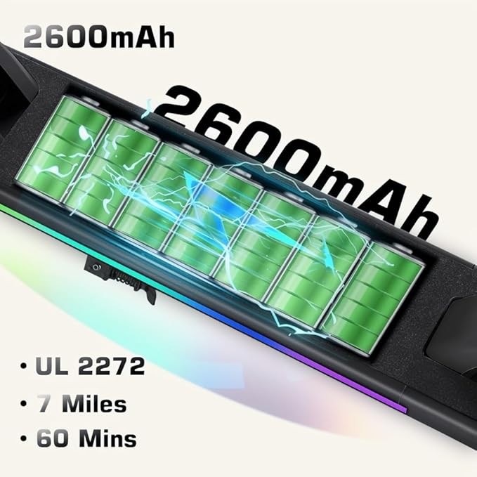 Caroma Electric Scooter for Kids Ages 6-14, 150W/180W Motor,10 MPH Max Speed & 7 Miles,Adjustable Height & Speed,Colorful Lights,LED Display,Foldable Kids Electric Scooter 132 Lbs Max Load