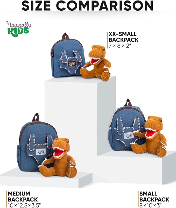 Mini Backpack for Kids w Dinosaur Toy, Mini Backpack for Toddler Boys, Gift for 2 3 4 5 Year Old Girl Boy