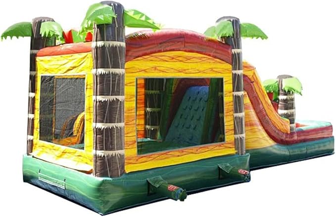 TentandTable Inflatable Bounce House Water Slide for Kids 5-12 Large, Commercial Grade Mega Bouncy Castle for Adults, Jump House, Includes Electric Air Blower, 32' L x 16' W x 15' H, Fire Marble