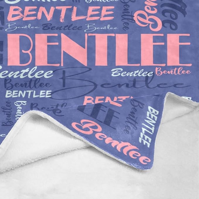 Dr.TOUGH Personalized Name Blanket Personalized Blanket for Adult Kids Flannel Customized Personalized Blankets and Throws