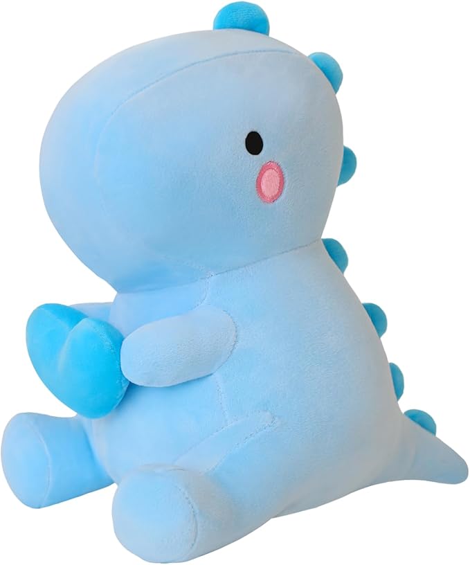 SQEQE Dinosaur Stuffed Animal, Loving Soft Dino Plush Toys with Holding Heart, Sweet Romantic Anniversary Birthday Gift for Her Girls Boys Girlfriend(Blue,12 inch)