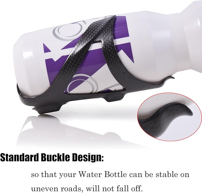 ThinkTop 2 Pack Ultra-Light Full Carbon Fiber Bicycle Bike Drink Water Bottle Cage Holder Brackets for Road Bike MTB Cycling