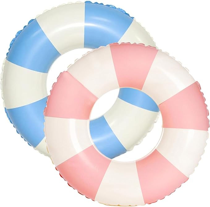 2 PCS Inflatable Pool Floats for Swimming Pool Party Lake Beach Adults - Floaties Pool Tubes Swim Rings Tubes Floaties for Beach Pool Party Decorations