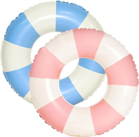 2 PCS Inflatable Pool Floats for Swimming Pool Party Lake Beach Adults - Floaties Pool Tubes Swim Rings Tubes Floaties for Beach Pool Party Decorations