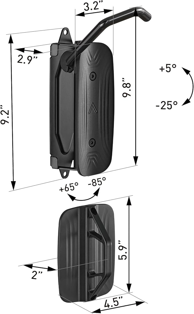 monTEK Swivel Bike Wall Mount, Bike Hangers for Garage, Space-Saving Vertical Bike Rack, Sturdy Bike Storage Rack Holds Up to 66lbs, Easy to Install, 4 Pack