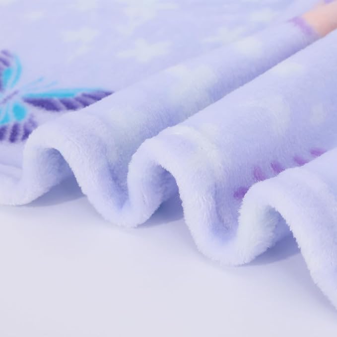 Viviland Kids Throw Blanket, Purple Butterfly Blankets for Kids, Soft Warm Lightweight Plush Throw Blanket Fleece Throw Blanket for Sofa Chair Couch Bed, for Kids, 50" x 60"