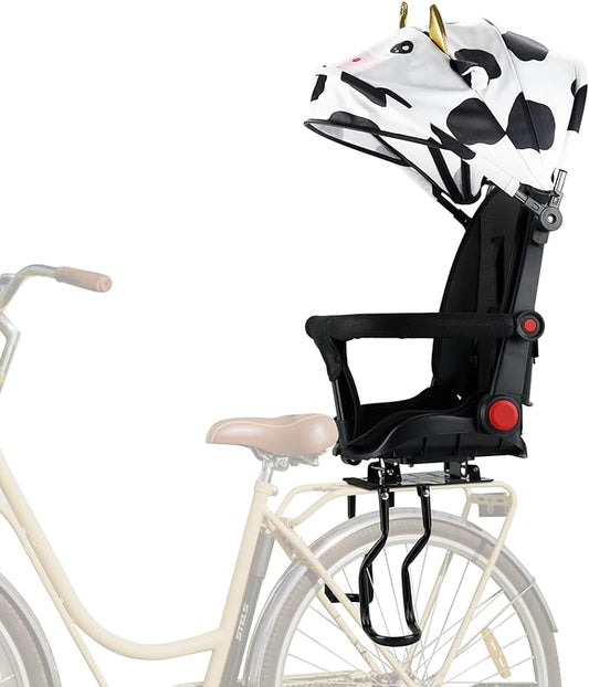 Rear Child Bike Seat with Thick Backrest, Rear Child Bicycle Seat Design for Children Aged 2 to 8 Years Old, One Size (Black-a)