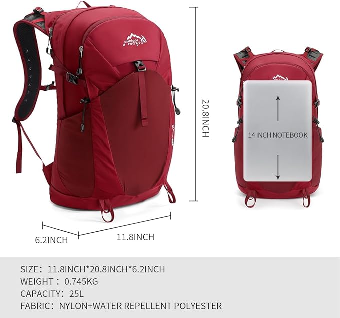 Hiking Hydration Backpack with 3l Water Bladder for Women and Men 25L Water Backpack for Hiking, Cycling, Climbing, Camping