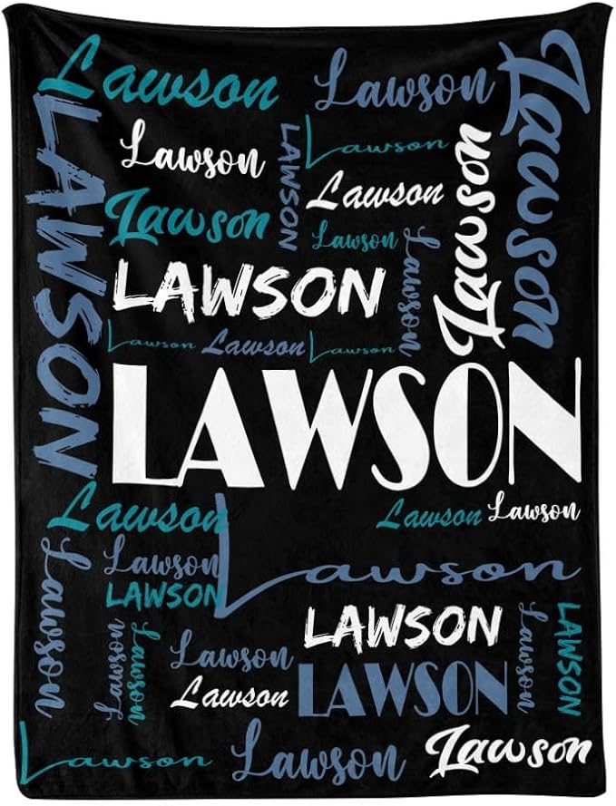Dr.TOUGH Personalized Name Blanket Personalized Blanket for Adult Kids Flannel Customized Personalized Blankets and Throws