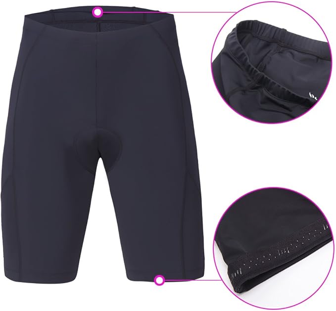 beroy Men's Comfortable Bicycle Cycling Pants, 3D Padded Bike Shorts