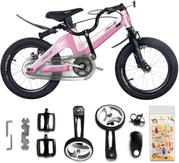 Nice C Training Wheel Bike, Kids Bike Boys Girls, BMX Mountain with Dual Disc Brake 12-14-16-18 inch