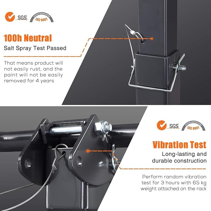 2 Bike Rack Bicycle Carrier Racks Hitch Mount Double Foldable Rack for Cars Truck SUV Fits 2" Receiver, Tie Down Strap, Anti-Rattle Hitch Tightener & Locking Hitch Pin