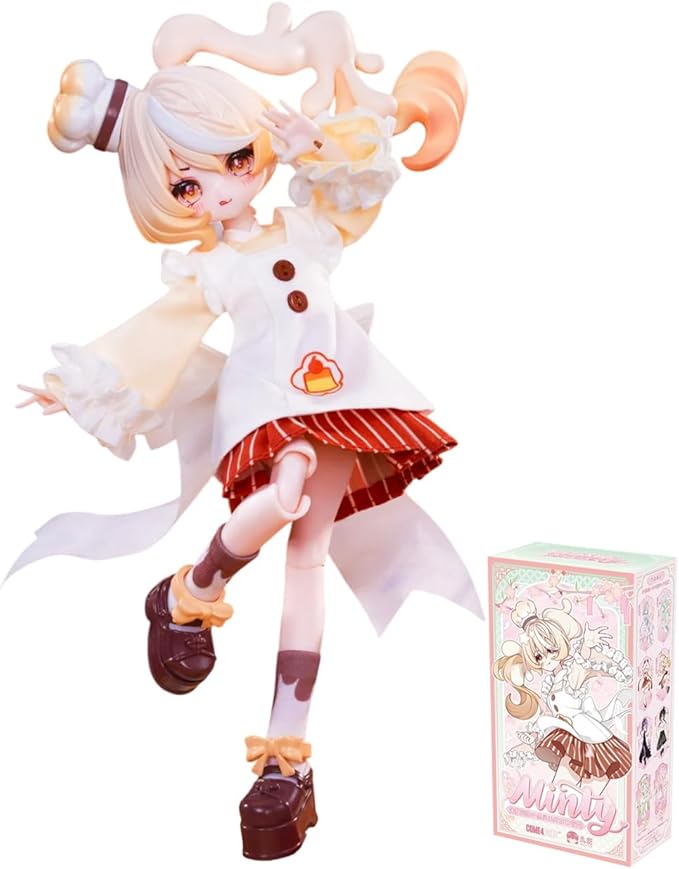 CALEMBOU BJD Blind Box, 1/8 Bonnie Fortune Small Sign Spirit Series 20cm Ball Jointed Doll, Cute Dress Up Doll with Joints, Collection Action Figure for Birthday Christmas