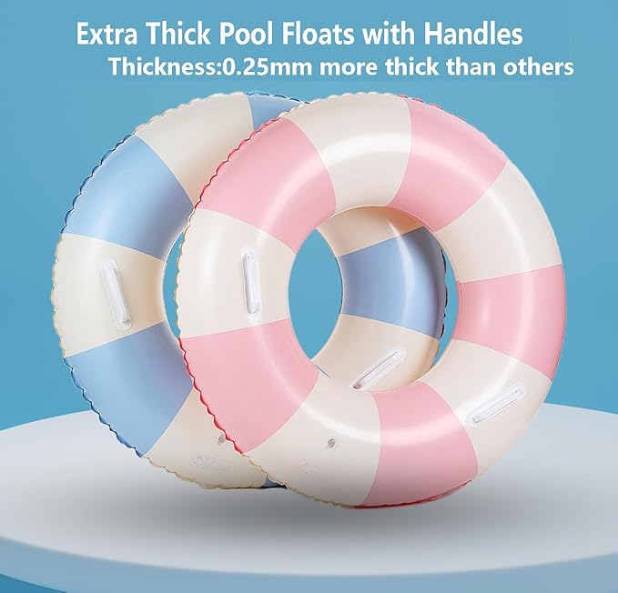 2 PCS Inflatable Pool Floats for Swimming Pool Party Lake Beach Adults - Floaties Pool Tubes Swim Rings Tubes Floaties for Beach Pool Party Decorations