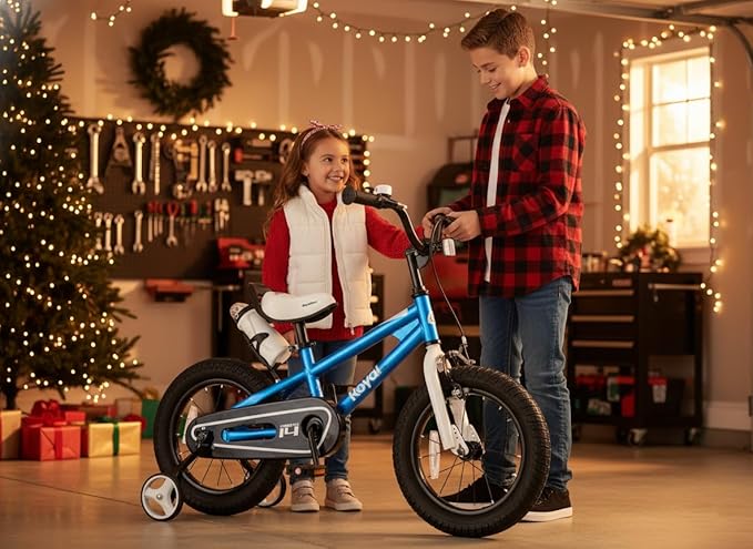 RoyalBaby Kids Bike Freestyle Classic & EZ Balance Pedal Switchable Bicycle, 12 14 16 18 Inch, 3-10 Years Toddler to Big Kids