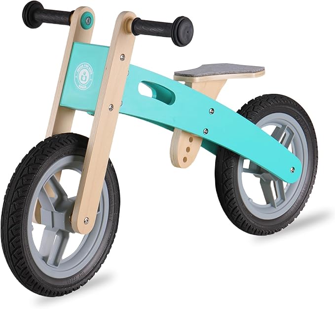 Wooden Toddler Balance Bike, Kids Balance Bike for 3 Year Old with Adjustable Seat, No Pedal Toddler Bicycle for Kids 3-5 for Boys and Girls Birthday Gifts Toys