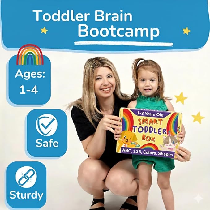 Preschool Montessori Learning Kit With Busy Book For Toddlers 1-3- Baby Flash Cards - Quiet Activity Books - Puzzles Ages 2-4 - Flashcards 3-5 Years - 1 Year Old Boy Gifts -1st Birthday Toys For Girls