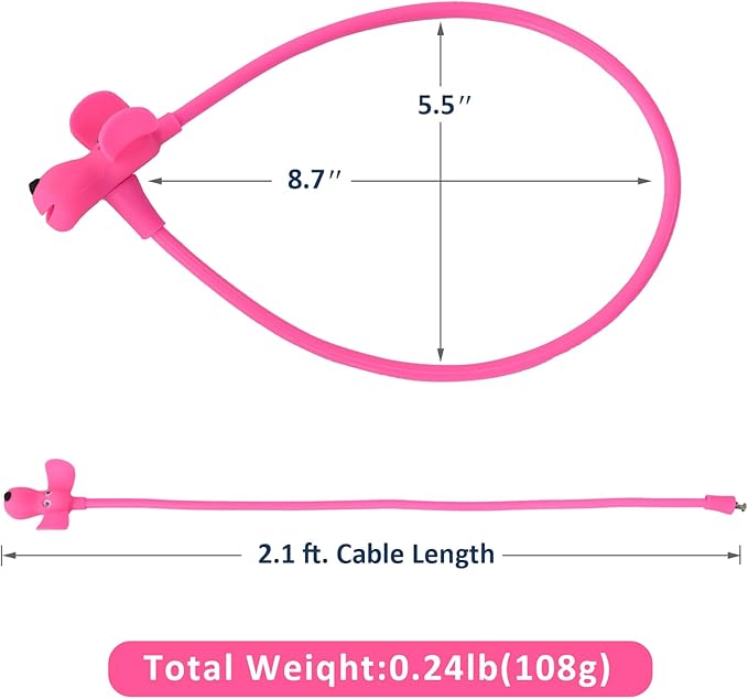 Bike Cable Lock with Keys,Silicone Covered Kids Cable Lock Cartoon Lock,2 Feet Lock for Bike,Door,Skateboard,Helmet and More (Pink, Large)