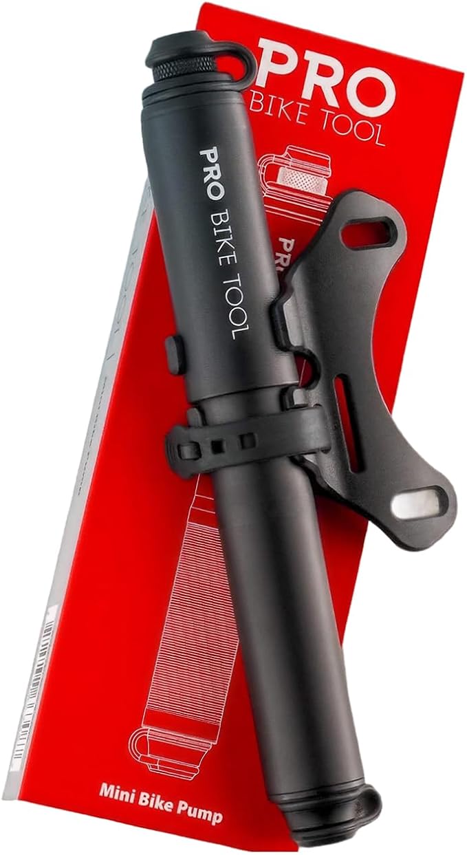Pro Bike Tool Mini Bike Pump - Compact and Portable Bicycle Tire Pump for Fast Inflation - Compatible with Presta and Schrader Valves - Lightweight and Durable Design - Essential Bicycle Accessories