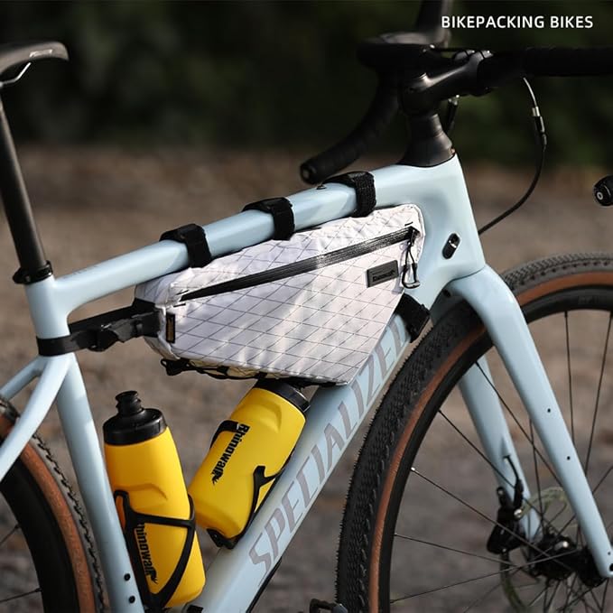 Rhinowalk Bicycle Front Frame Bag Bike Under Top Tube Triangle Bag Lightweight 1.7L Cycling Accessories Nylon Pack Pouch for Mountain Road Bike
