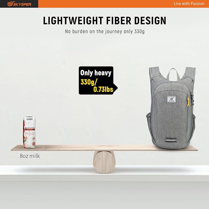 SKYSPER Small Daypack 10L/15L/20L Hiking Backpack Packable Lightweight Travel Day Pack for Women Men