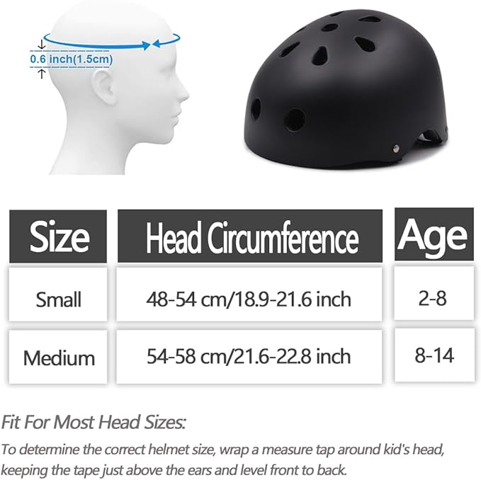 Kids Bike Helmet for Ages 2-14, Adjustable Safety Toddler Helmet with Protective Gear Set, Skateboard Scooter Helmets with Knee Elbow Pads Wrist Guards