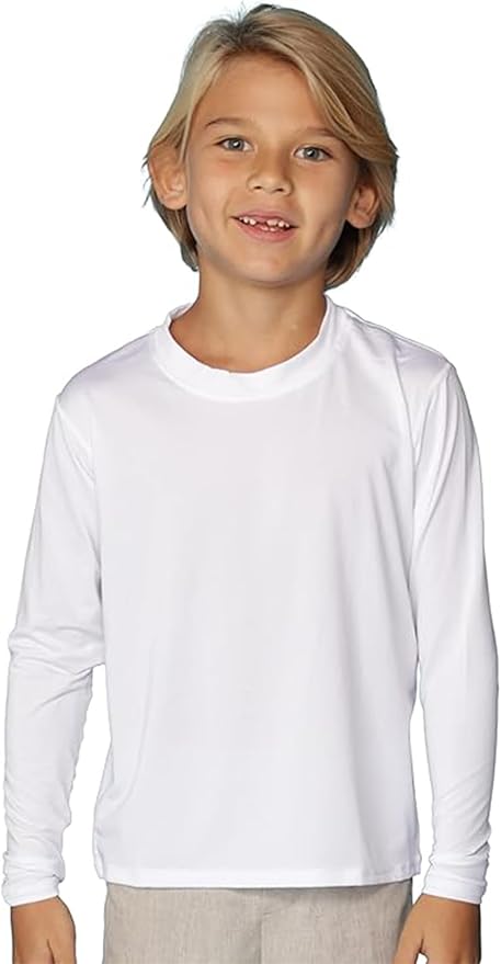 INGEAR Boys' Rash Guard UPF 50+ Swim Shirt - Lightweight, Quick-Dry, Durable Sun Protection for Swimming, Sizes XS-XL