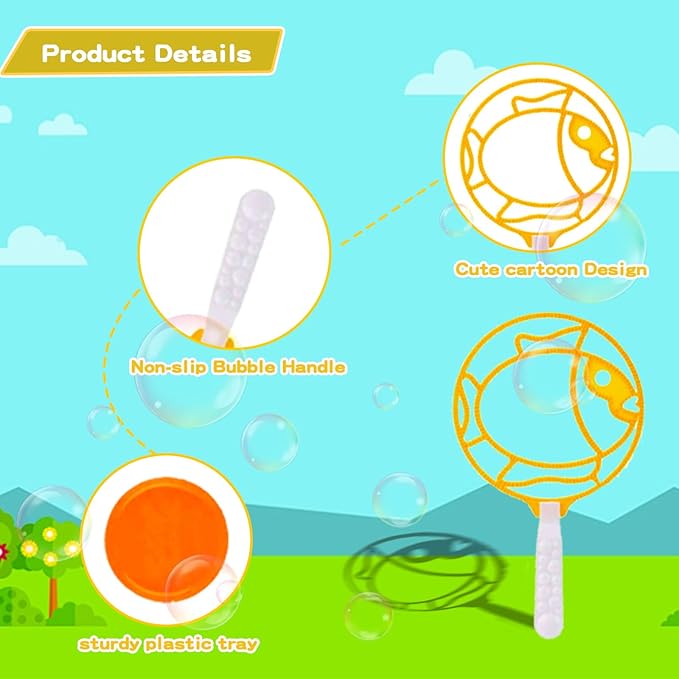 Bubble Wands Set, 32pcs Bubble Wands Toy Set Large Bubble Wand Bulk for Kids Summer Outdoor Activity Party Birthday