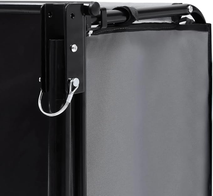 Bike Cargo Trailer with Rain Cover, Bicycle Cargo Trailer Foldable Two-Wheel Bike Luggage Wagon Bicycle Trailer with Removable Cover, Gray and Orange, Maximum Load Capacity: 143.3 lb