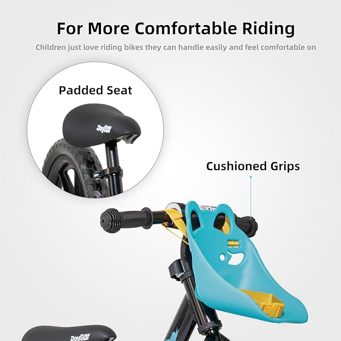 JOYSTAR 12/14 Inch Kids Balance Bike for 18months-5 Years Old Boys Girls, Lightweight Toddler Balance Bikes with Footrest and Handlebar Basket or Doll Seat
