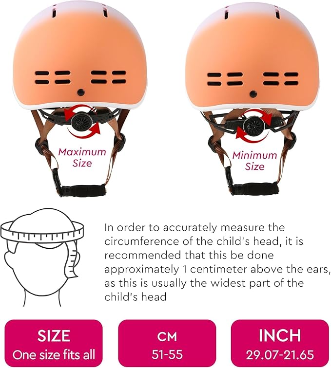 Kids Helmet, SIFVO Kids Bike Helmet Skateboard Helmet Scooter Helmet All-Round Protection Boys Girls Bike Helmet Kids to Youth Extended Visor Adjustable & Durable 51-55cm