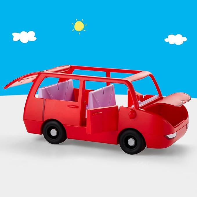 Peppa Pig Peppa's Big Family Car with 2 Figures (Fits 5), Toy Car Playset for Girls and Boys, Kids, Ages 3+