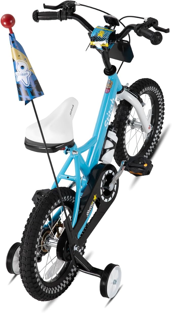 JOYSTAR Kids Bike for 2-7 Years Girls Boys w/o Dual Handbrake 12 14 16 Inch Princess Girls Bike with Training Wheels Doll Seat Streamers Boys Bikes with Flag & Water Bottle, Kids' Bicycle