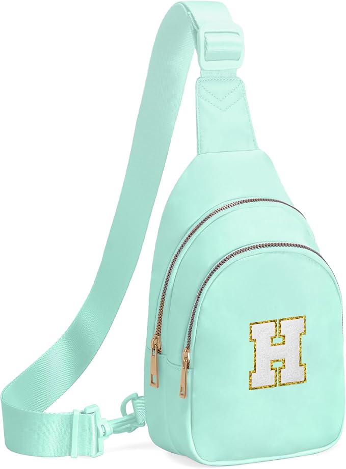 Birthday Gifts for 7 8 9 10 11 12 13 Year Old Girls Small Initial Sling Bag Cross Body Bag Fanny Pack for Girls