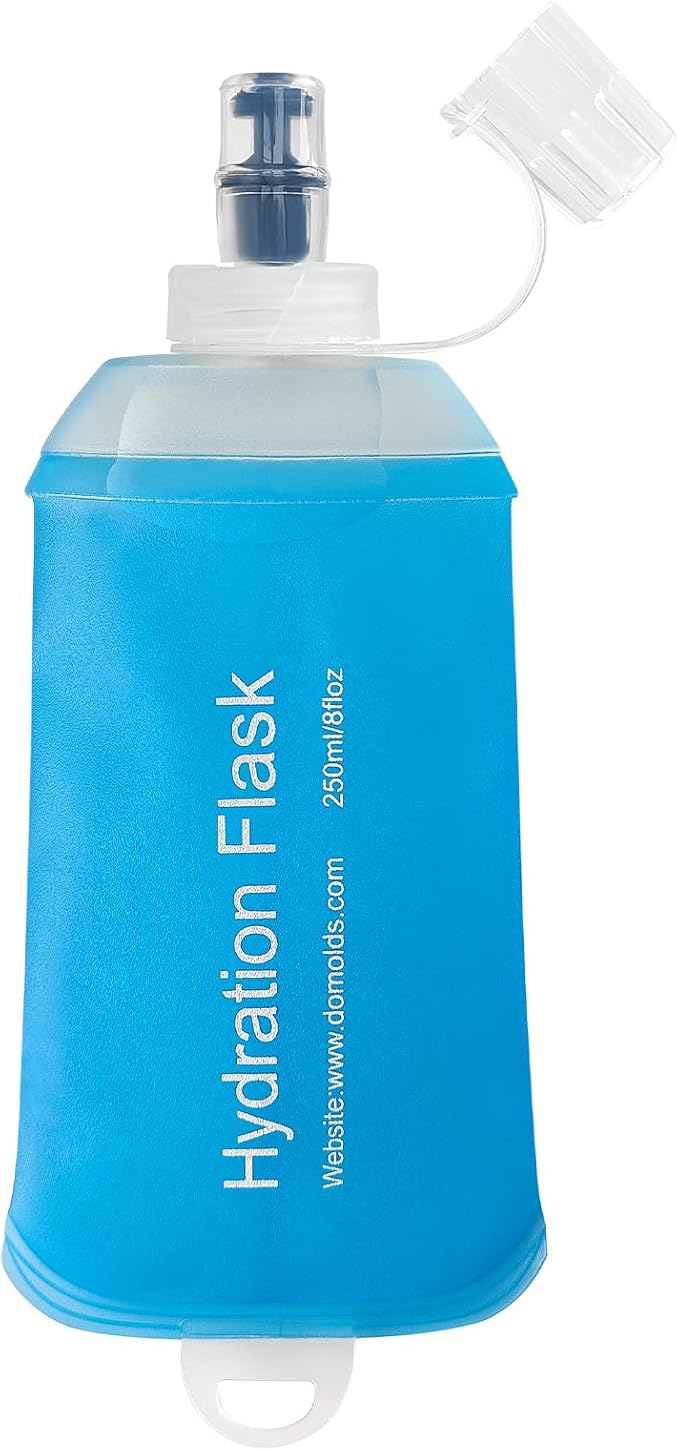 250ml Soft Flask Soft Water Bottle for Running, Hiking, Travelling, Cycling and Climbing - Blue