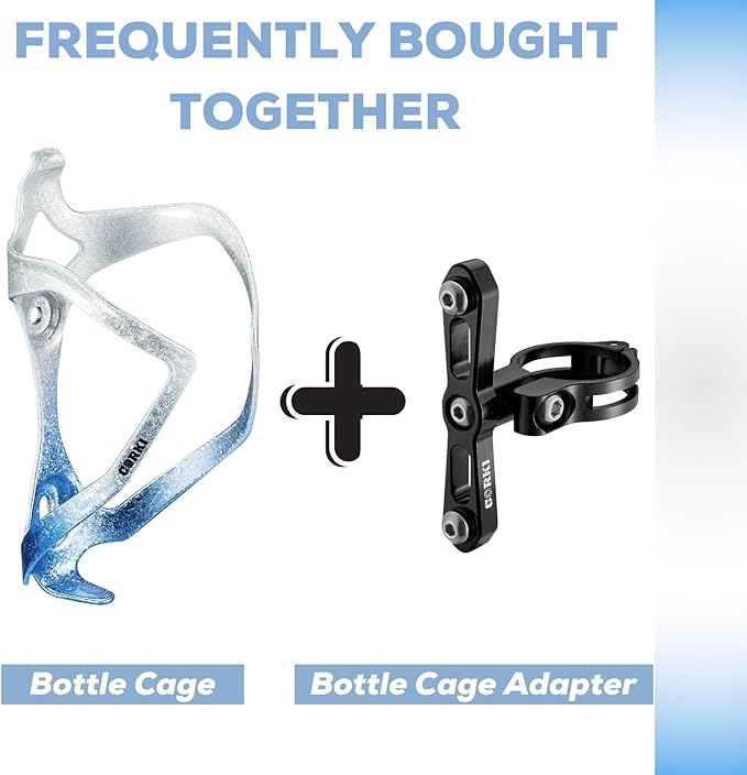 Bike Water Bottle Holder Bicycle Cage for Mountain Road MTB Gravel Adult Bikes Cycling Universal Carrier Rack 1 Pack Aluminum Alloy Ultralight Kettle Drink Accessories White Blue