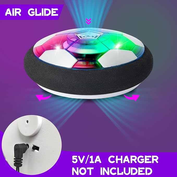 BLUEYE Rechargeable Hover Soccer Ball- Kids Toys -Indoor Toddler Game -Birthday for Boy Age 3,4,5,6,7,8,9 Years Old -Easter Basket Essential- Stocking Stuffers - Yankee Swap-1Pack