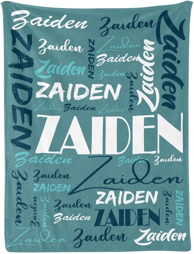 Dr.TOUGH Personalized Name Blanket Personalized Blanket for Adult Kids Flannel Customized Personalized Blankets and Throws