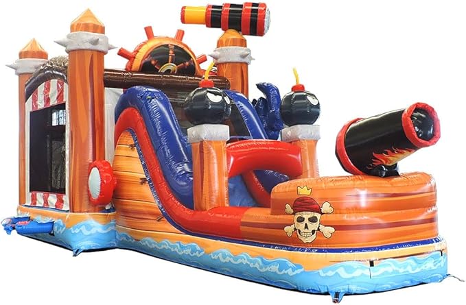 TentandTable Inflatable Bounce House Water Slide for Kids 5-12 Large, Commercial Grade Mega Bouncy Castle for Adults, Jump House, Includes Electric Air Blower, 32' L x 16' W x 15' H, Pirate Cove