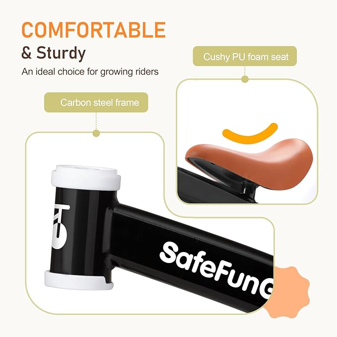 Colorful Lighting Baby Balance Bike Toys for 1 Year Old Boys Gifts, Balance Bike 1 Year Old No Pedal, 12-24 Months Toddler Ride on Toys with 4 Silent Wheels & Soft Seat, 1st Birthday Gifts, Black