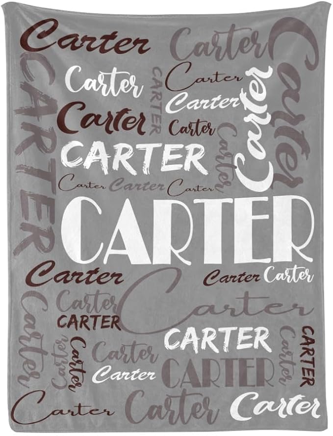 Dr.TOUGH Personalized Name Blanket Personalized Blanket for Adult Kids Flannel Customized Personalized Blankets and Throws