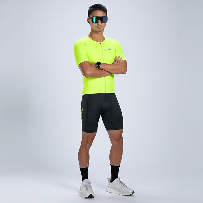Zoot Men’s Core 7-Inch Tri Shorts, Quick Dry Performance Triathlon Shorts with Cycling Chamois Pad, Pockets & UPF 50+ Fabric
