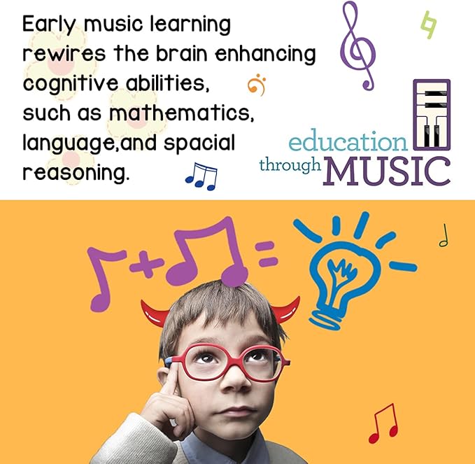 LOOIKOOS Toddler Musical Instruments International Natural Wooden Music Set for Toddlers and Kids - Eco Friendly Preschool Educational Musical Toys with Storage Bag