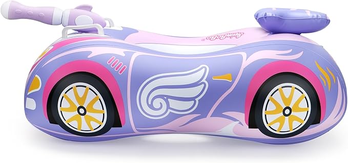 Swimbobo Toddler Pool Float with Seat Boat Inflatable Ride-on Airplane Pirates Sharks Car for Kids Outdoor Toys